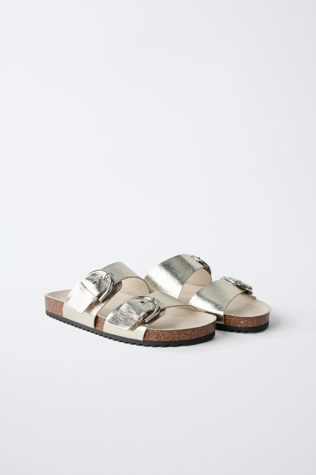METALLIC BUCKLE SANDALS - Zara фото 3