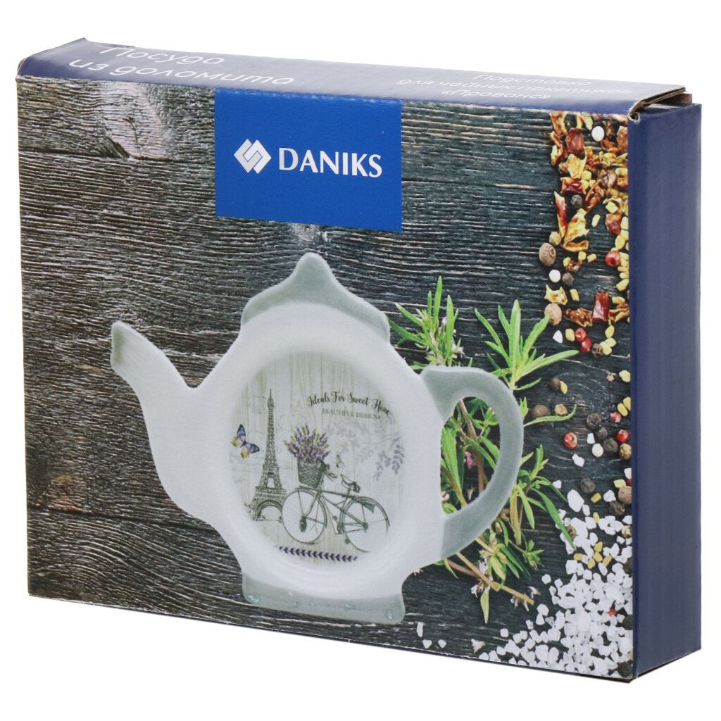 Подставка для чайных пакетиков, доломит, фигурная, Daniks, Прованс (419425)  фото 4