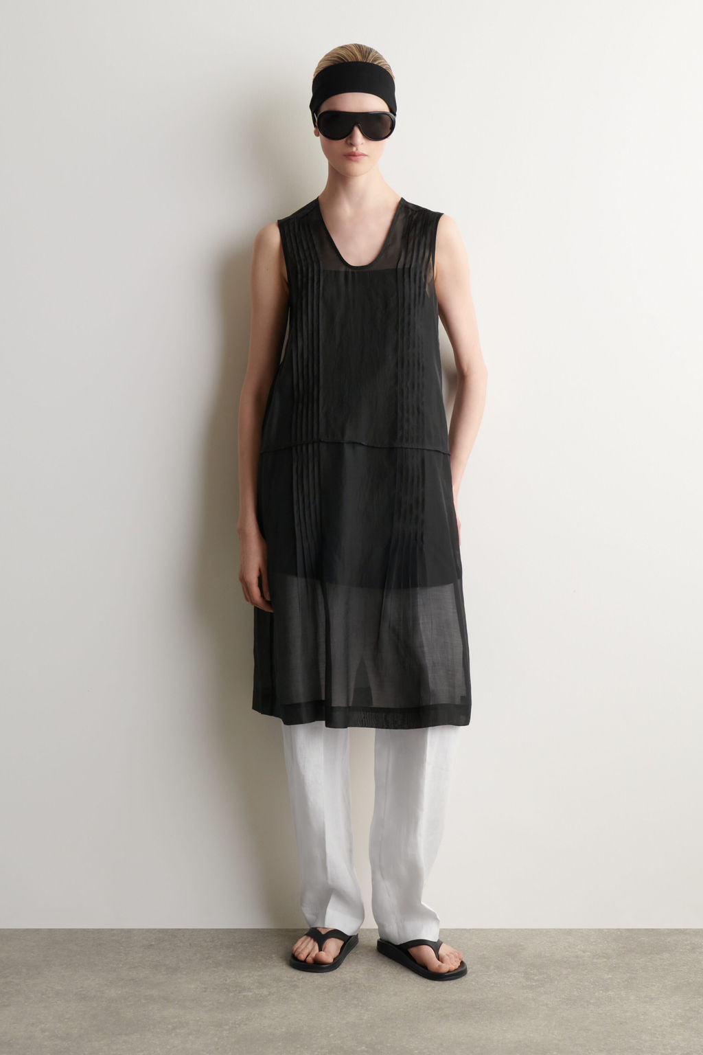 VESTIDO TRANSPARENTE CON DETALLE DE PLIEGUES - H&m фото 2