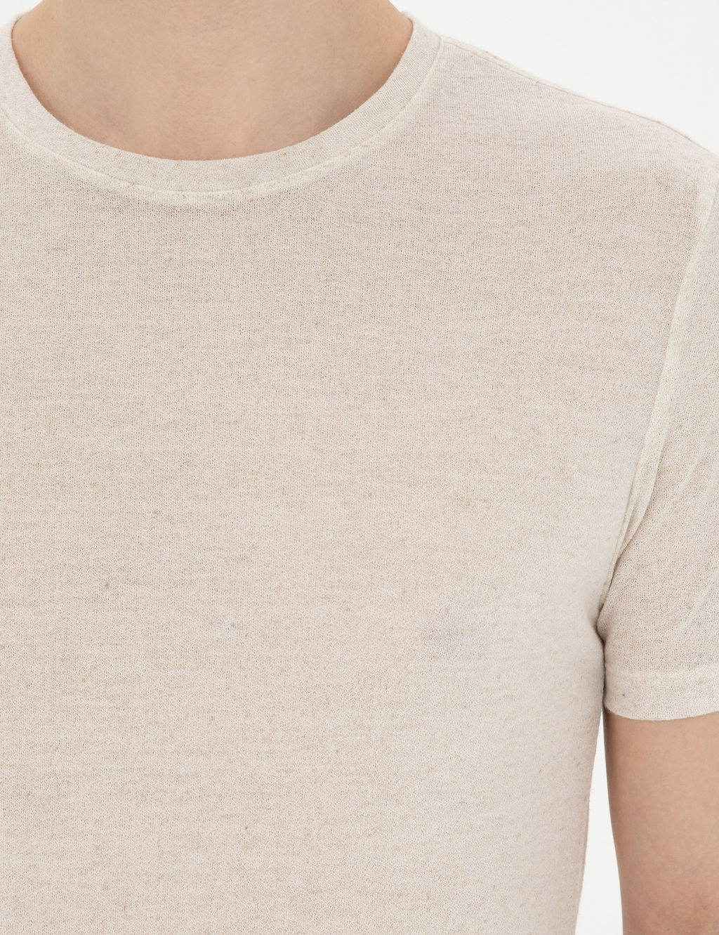 Bej Slim Fit Basic Ti__rt