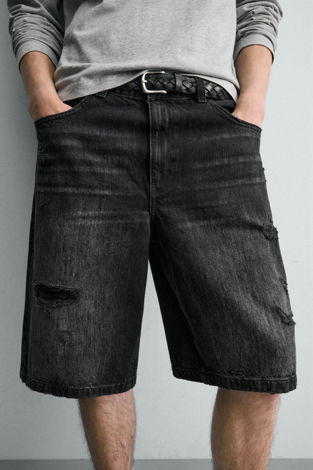 BERMUDA DENIM BAGGY FIT / Carb?n - Zara фото 6