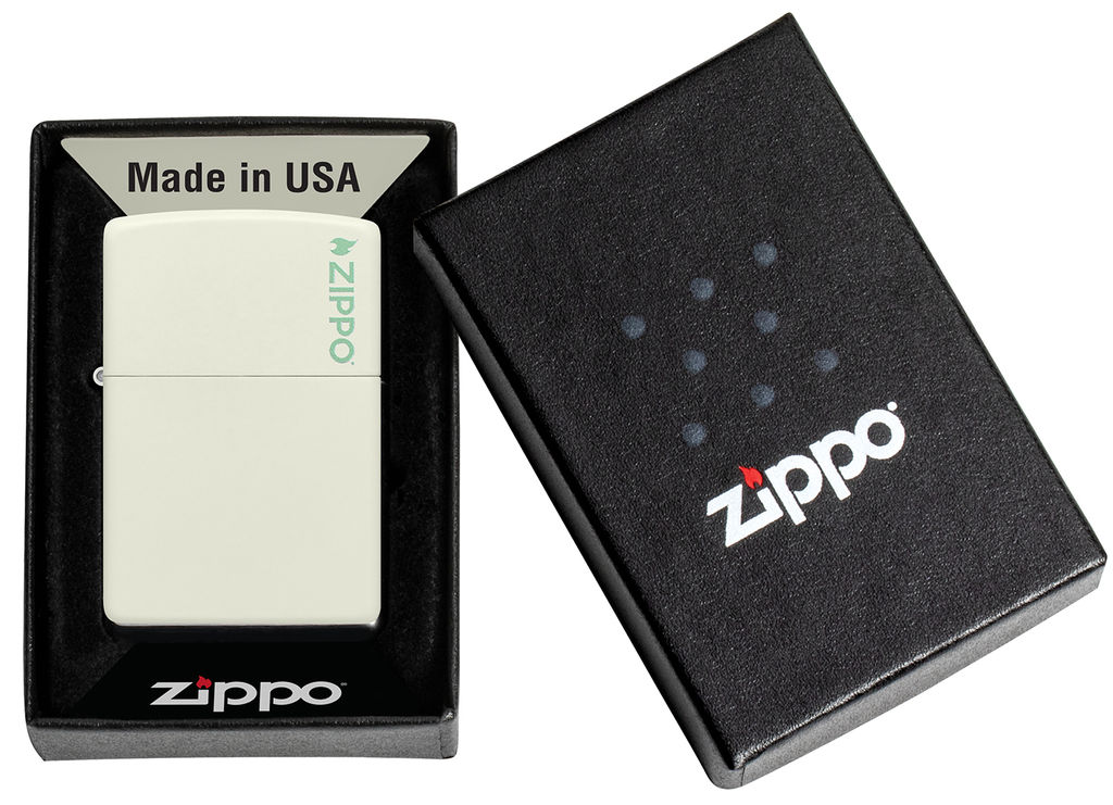 Зажигалка ZIPPO Логотип с покрытием, светящимся в темноте зеленым | Logo Glow In The Dark 49193ZL