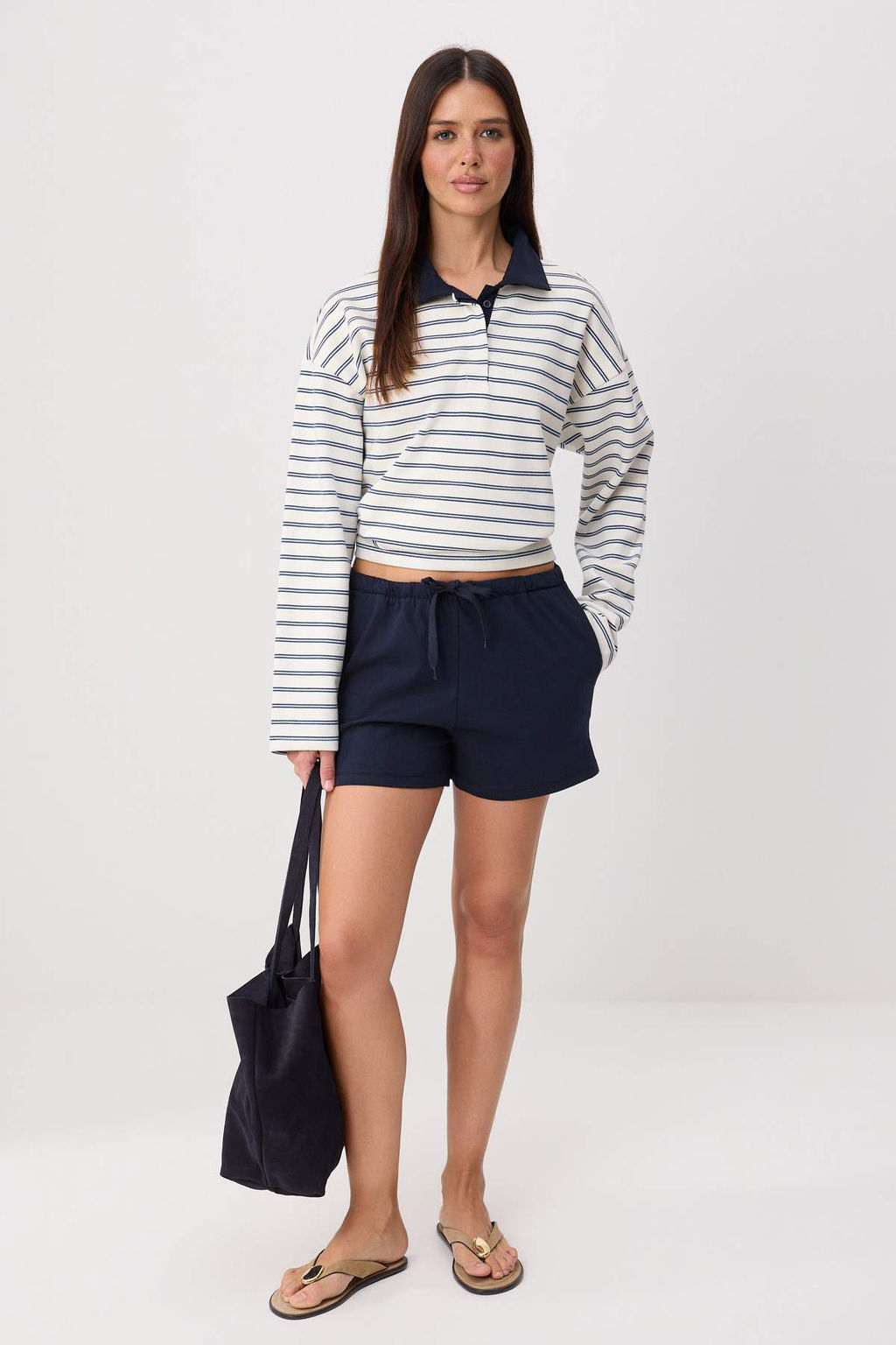 Lacivert Regular Normal Bel Geni_ Pa_a K_sa / Mini _nce _rme _ort & Bermuda TWOSS26SR00260