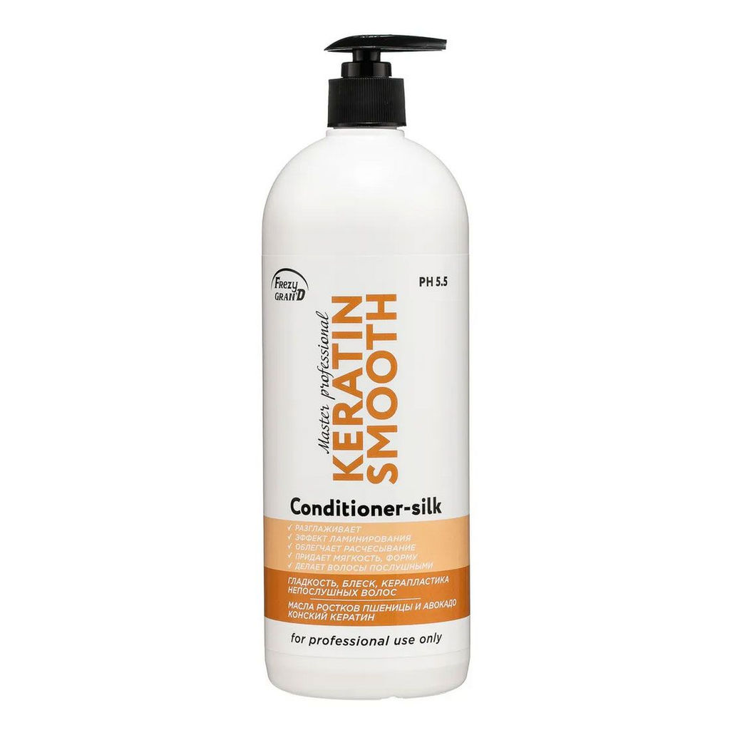 Frezy Grand Кондиционер разглаживание, ламинирование, керапластика волос / Keratin Smooth Conditioner-silk PH 5.5, 1000 мл 1111335  фото 2