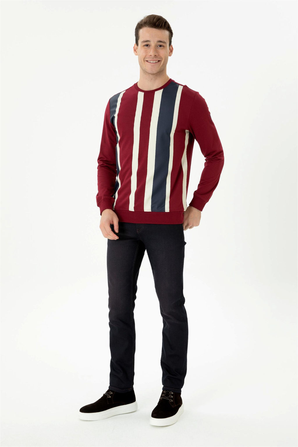 Мужской бордово-красный свитшот - U.s. polo assn фото 4