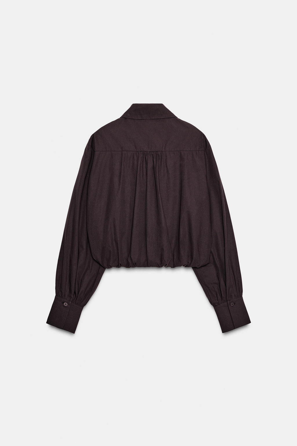 CROPPED POPLIN BALLOON SHIRT - Zara фото 7