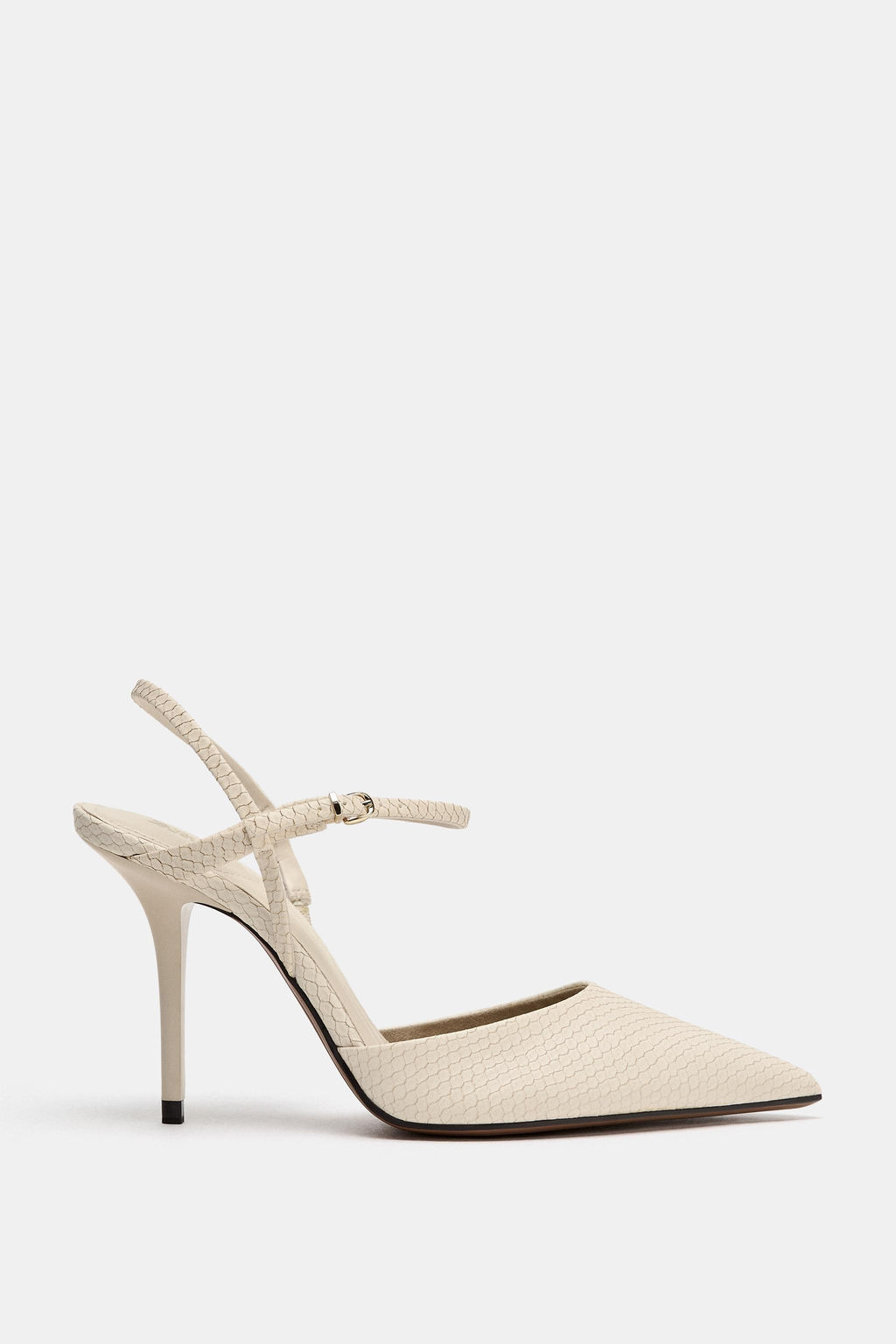 ZAPATO DESTALONADO RELIEVE / Blanco Crudo - Zara фото 3