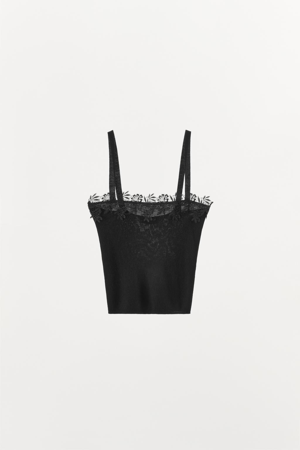WOOL TOP WITH LACE - Zara фото 6
