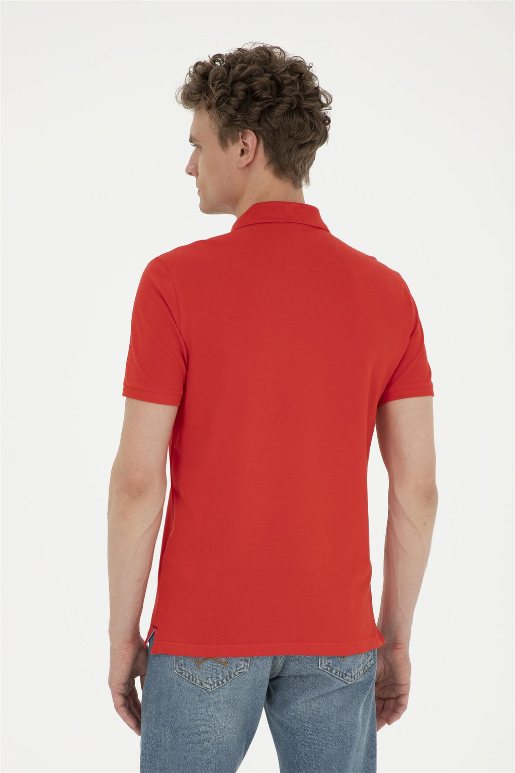 Мужская красная базовая футболка Неожиданная скидка в корзине - U.s. polo assn фото 5