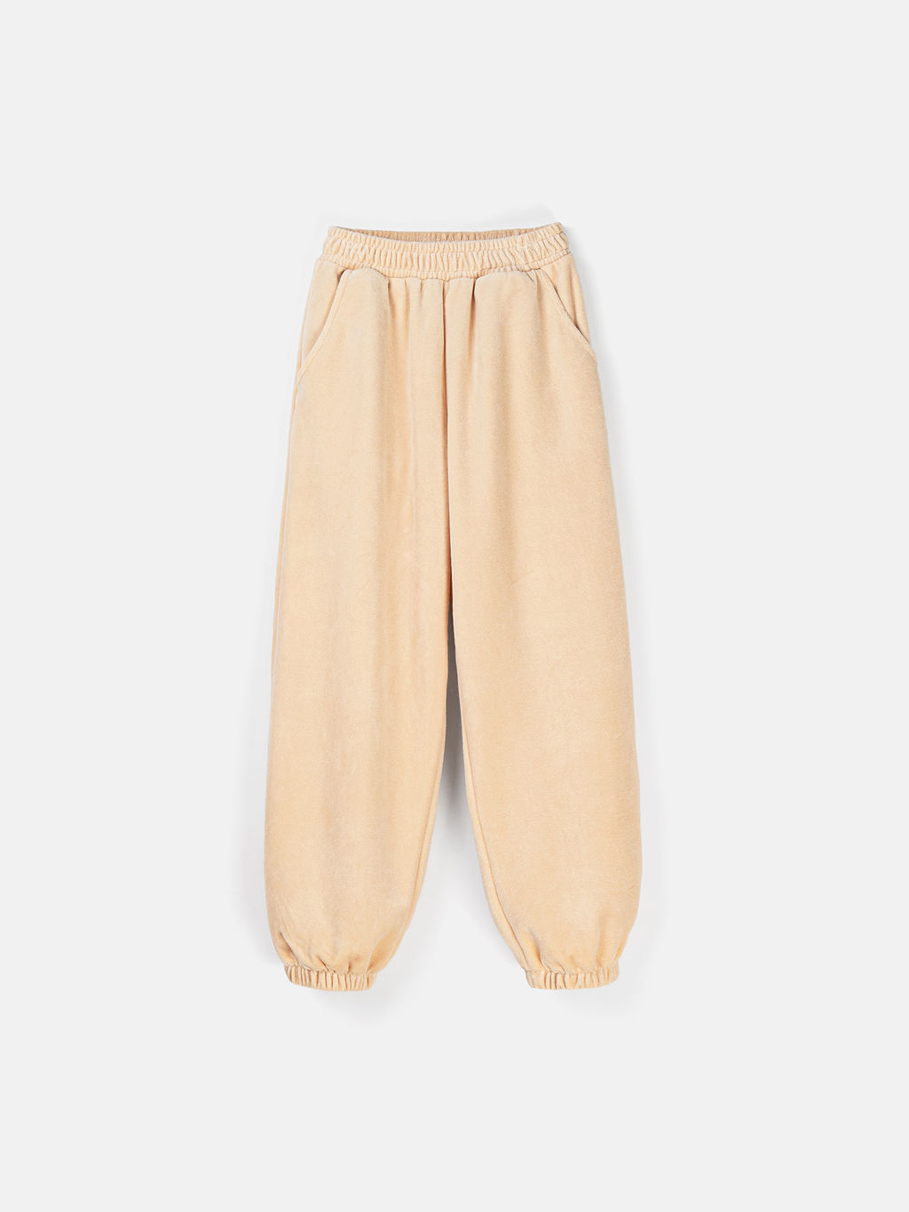 Джоггеры оверсайз велюровые Беж 7+ - Bungly фото 2