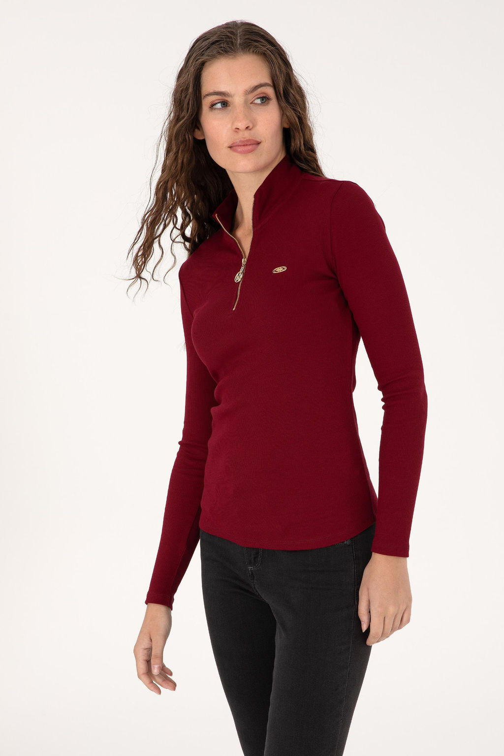 Kad_n Bordo Sweatshirt Sepette S_rpriz _ndirim - U.s. polo assn фото 3