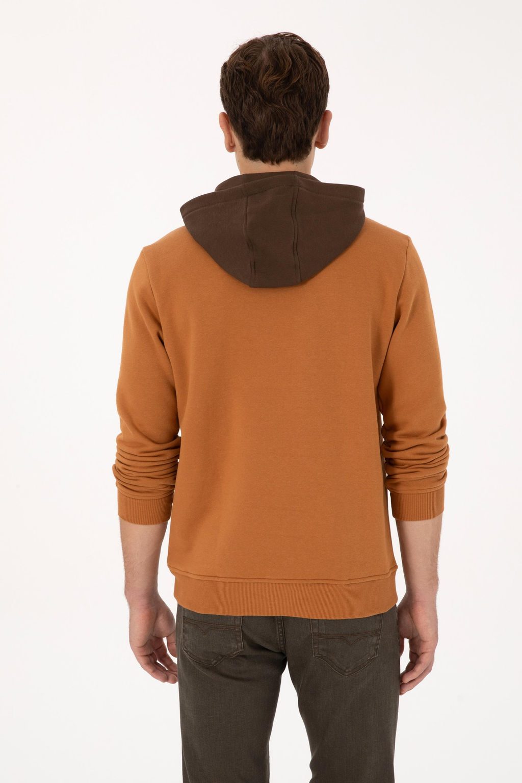 Erkek Regular Fit Kap__onlu _ardonlu A__k Haki Sweatshirt - U.s. polo assn фото 5