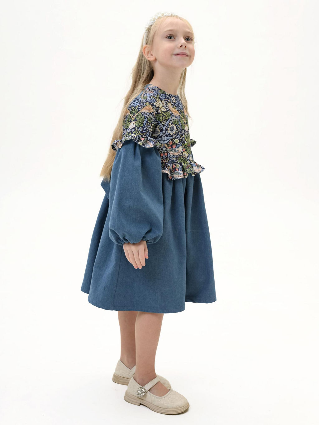 ДЛ26-6 платье для девочки ПТИЧКА