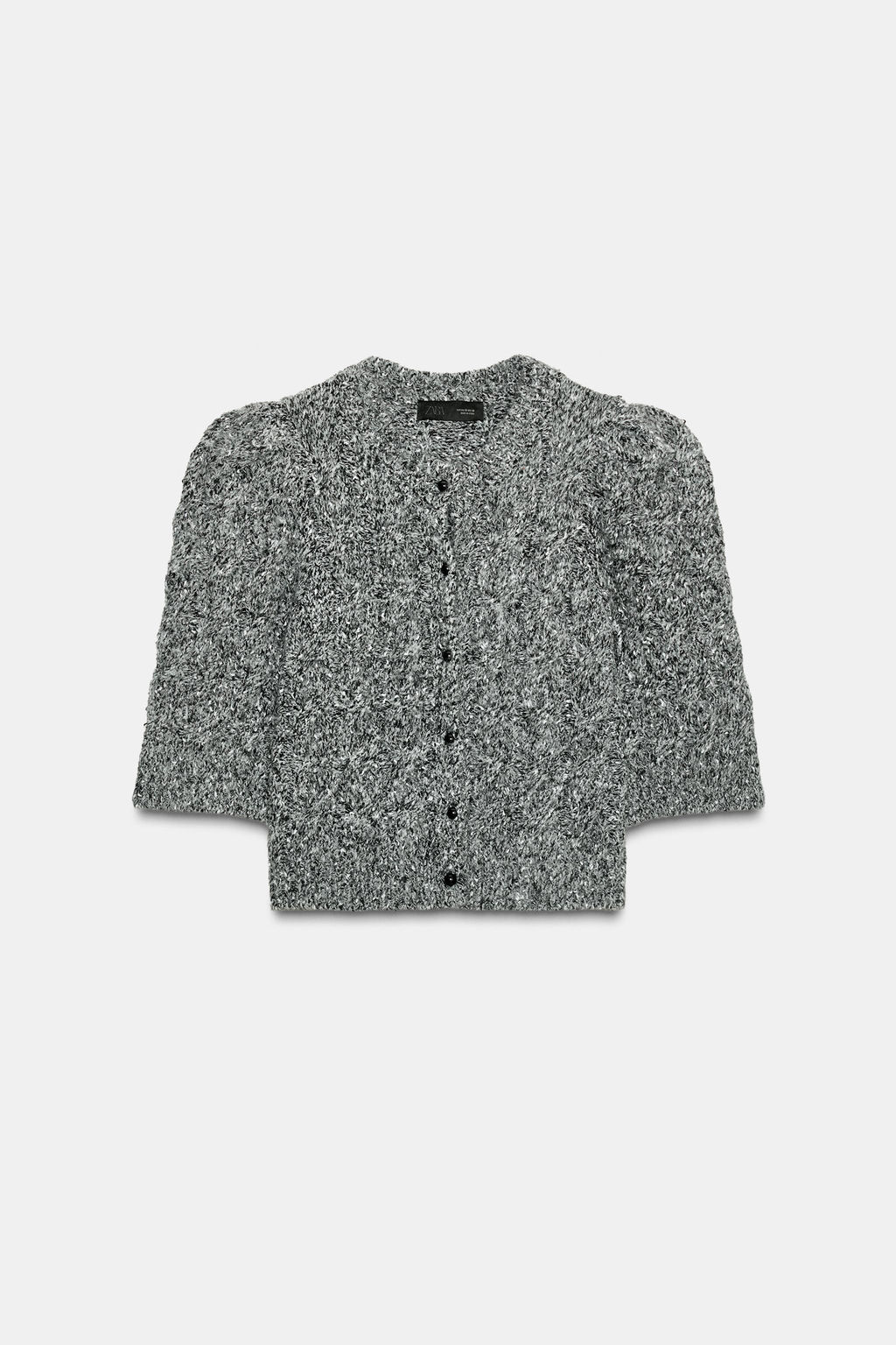 CARDIGAN WITH PUFF SLEEVES