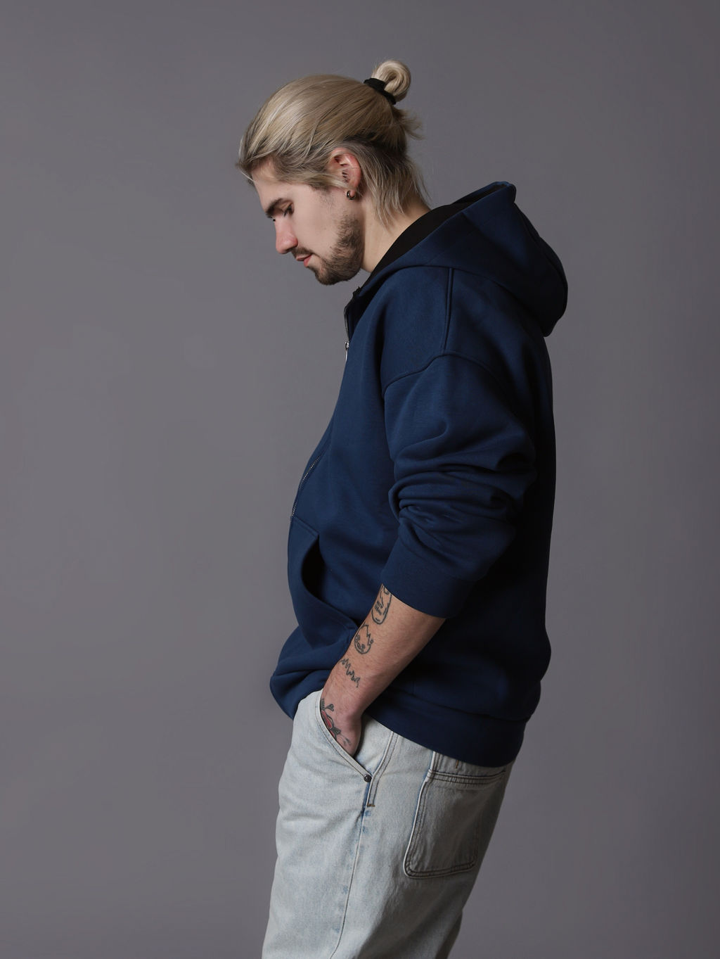 Зип Худи на молнии с начесом К550 Джинс