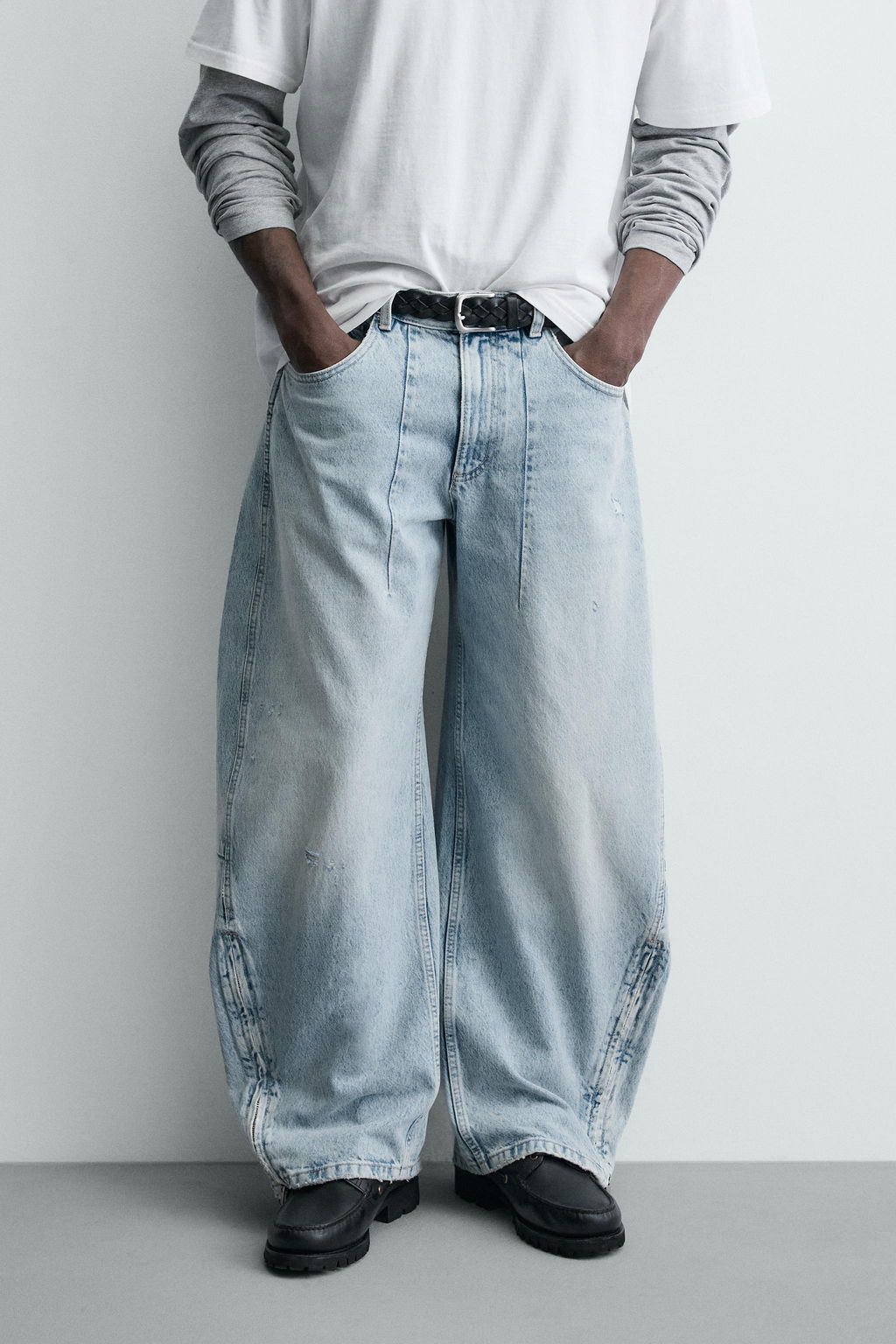 JEANS BALLOON FIT CREMALLERA / Azul / Verde - Zara фото 2