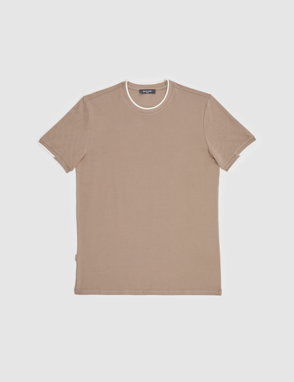 Kahverengi Slim Fit %100 Pamuk Bisiklet Yaka Ti__rt