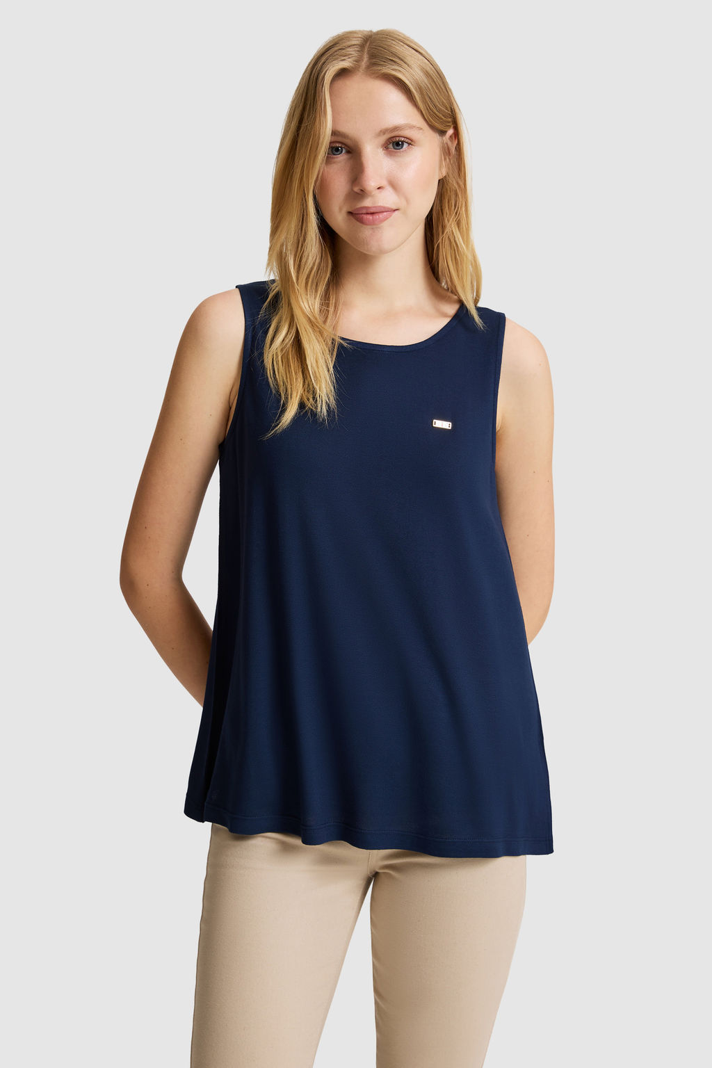 Kad_n Lacivert Bisiklet Yaka Basic Ti__rt - U.s. polo assn фото 2