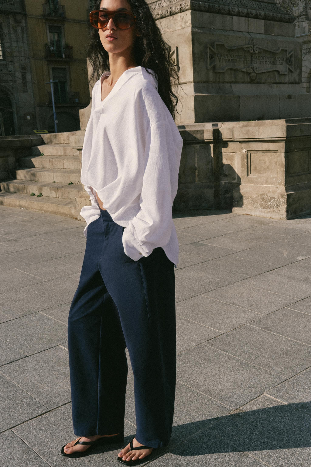 PANTAL?N BARREL / Marino - Zara фото 3