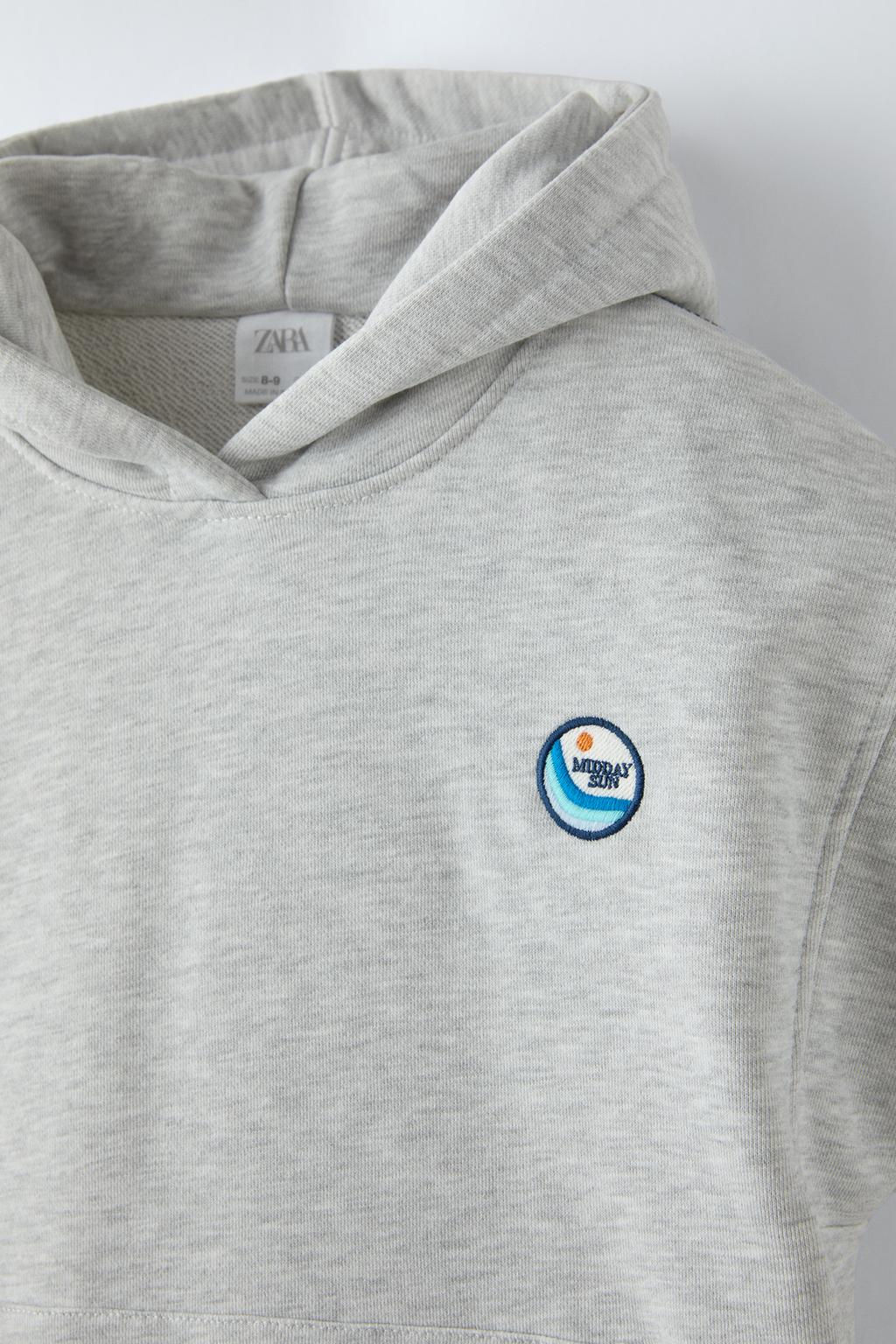 KAPUSONLU ISLEMELI SUVETER - Zara фото 3