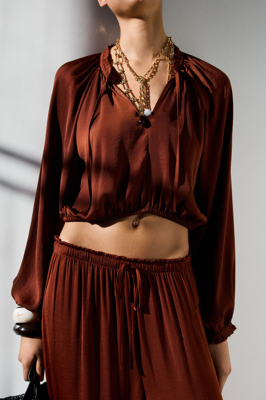 Blusa con mangas globo - H&m фото 9