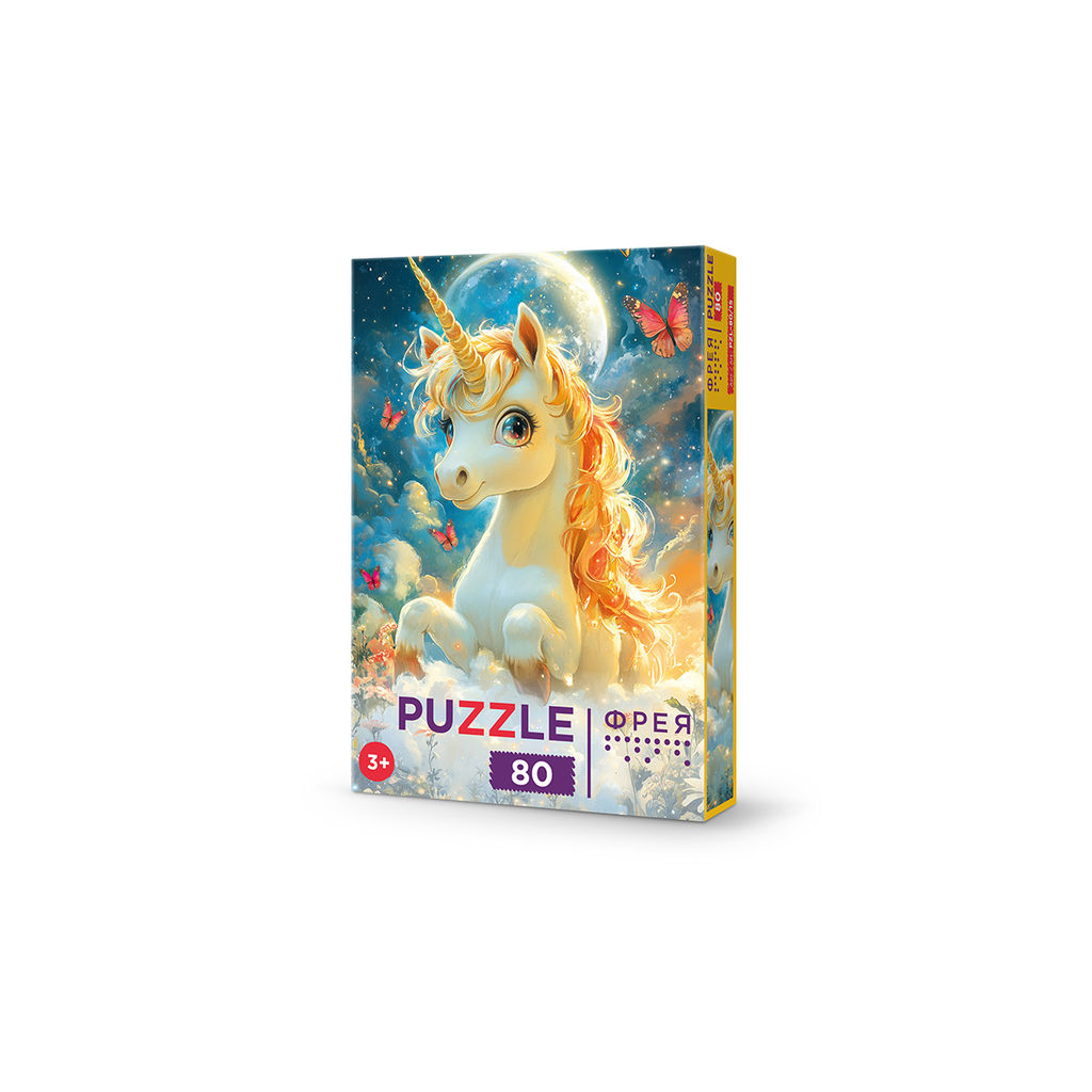 ФРЕЯ Пазл 80 элемент. PZL-80/15 Единорог и бабочки