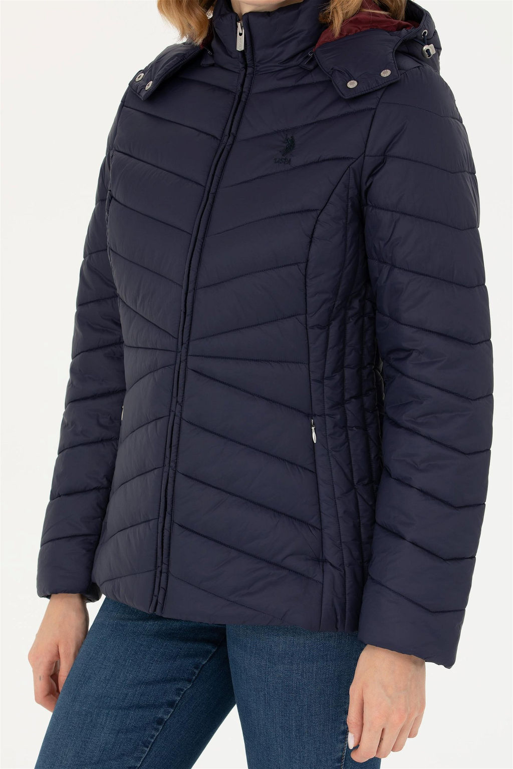 Женское темно-синее пальто Неожиданная скидка в корзине - U.s. polo assn фото 6