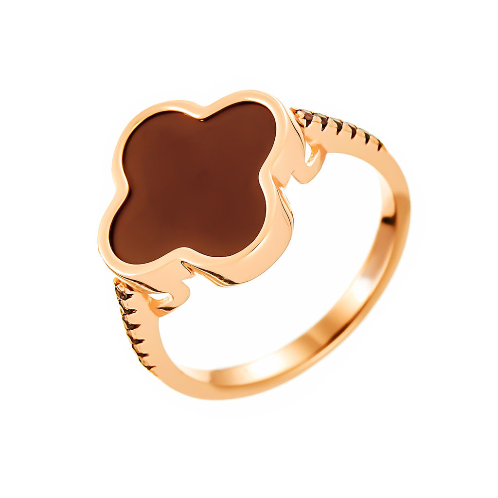 Кольцо с керамикой и куб.цирконием