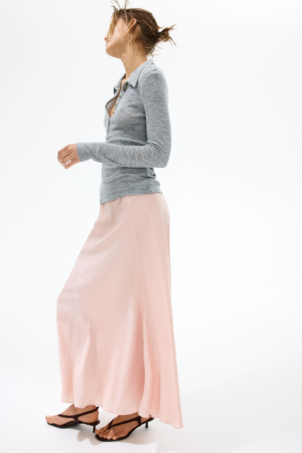 Maxifalda de sat?n - H&m фото 8