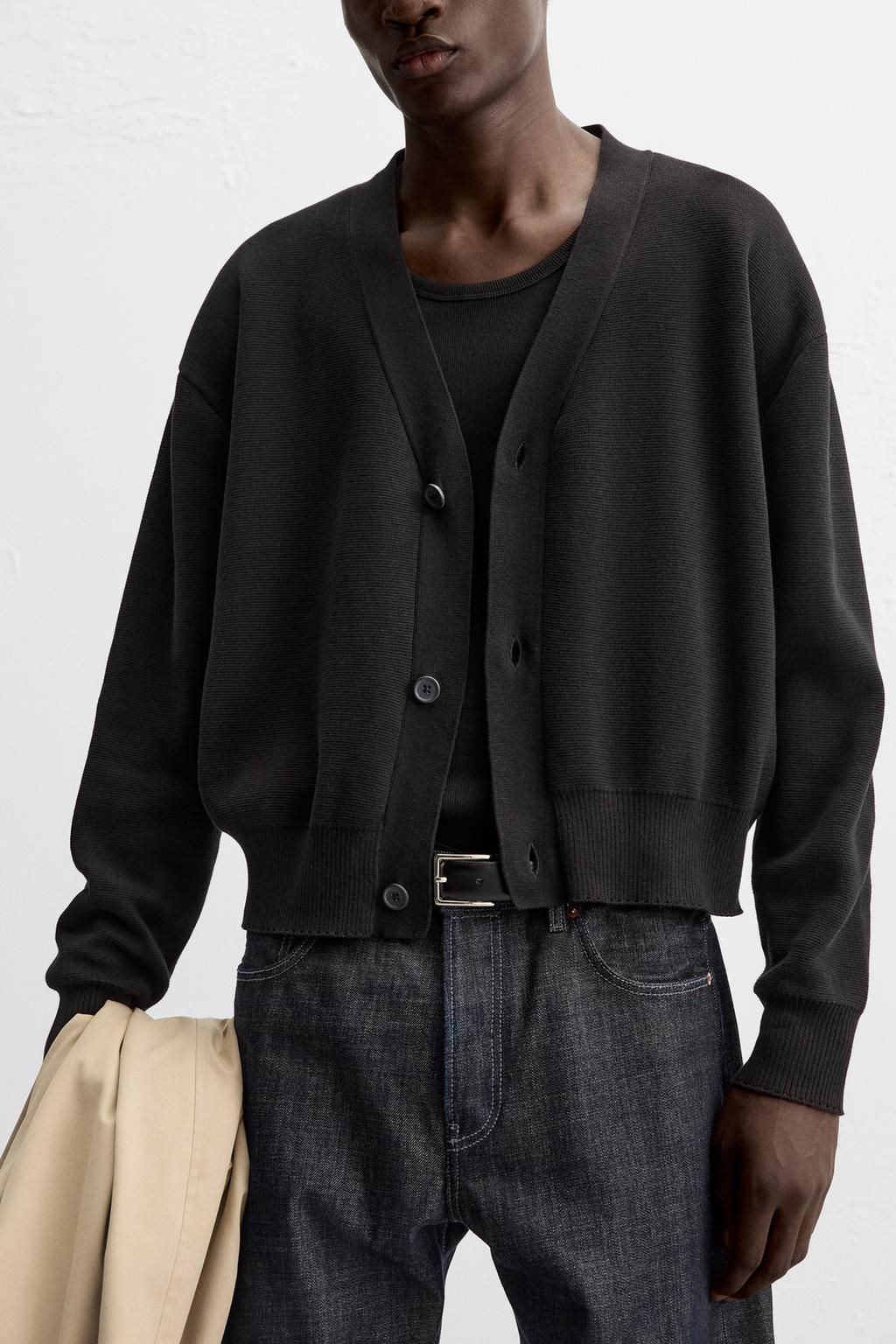 TEXTURED COTTON CARDIGAN - Zara фото 13