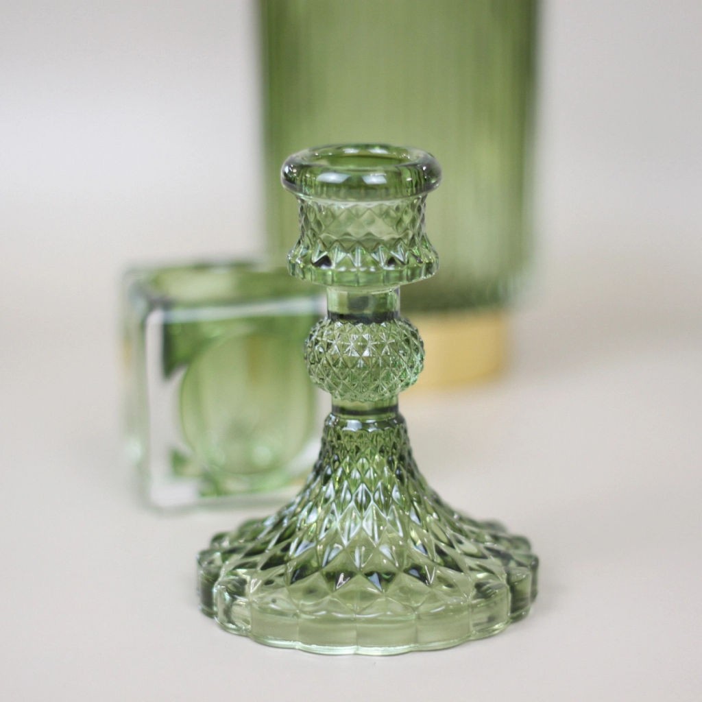 Цена за 4 шт. Подсвечник "Элисон" 8*10,5 см, Изумруд