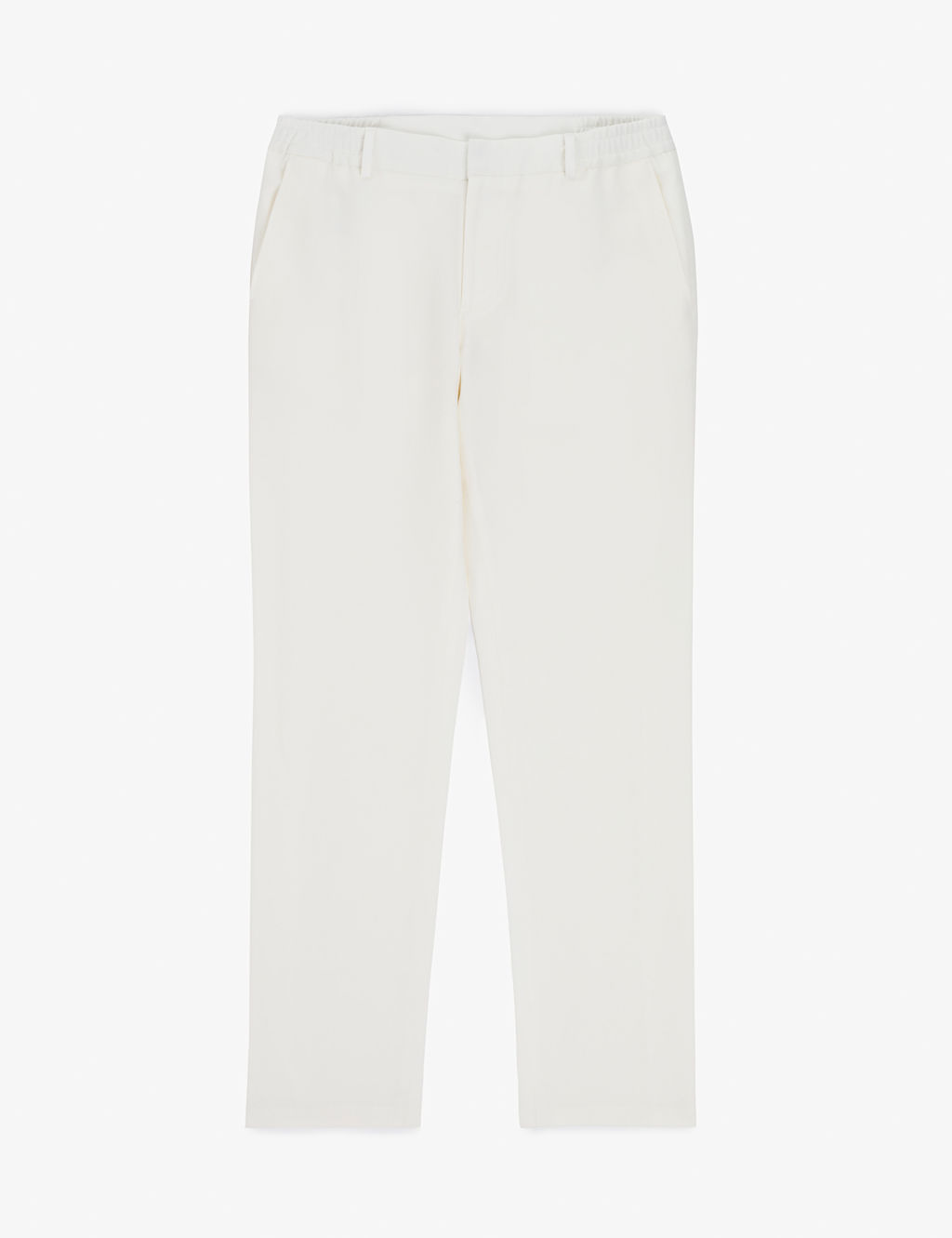 Ekru Slim Fit Keten Kar___ml_ Tak_m Elbise