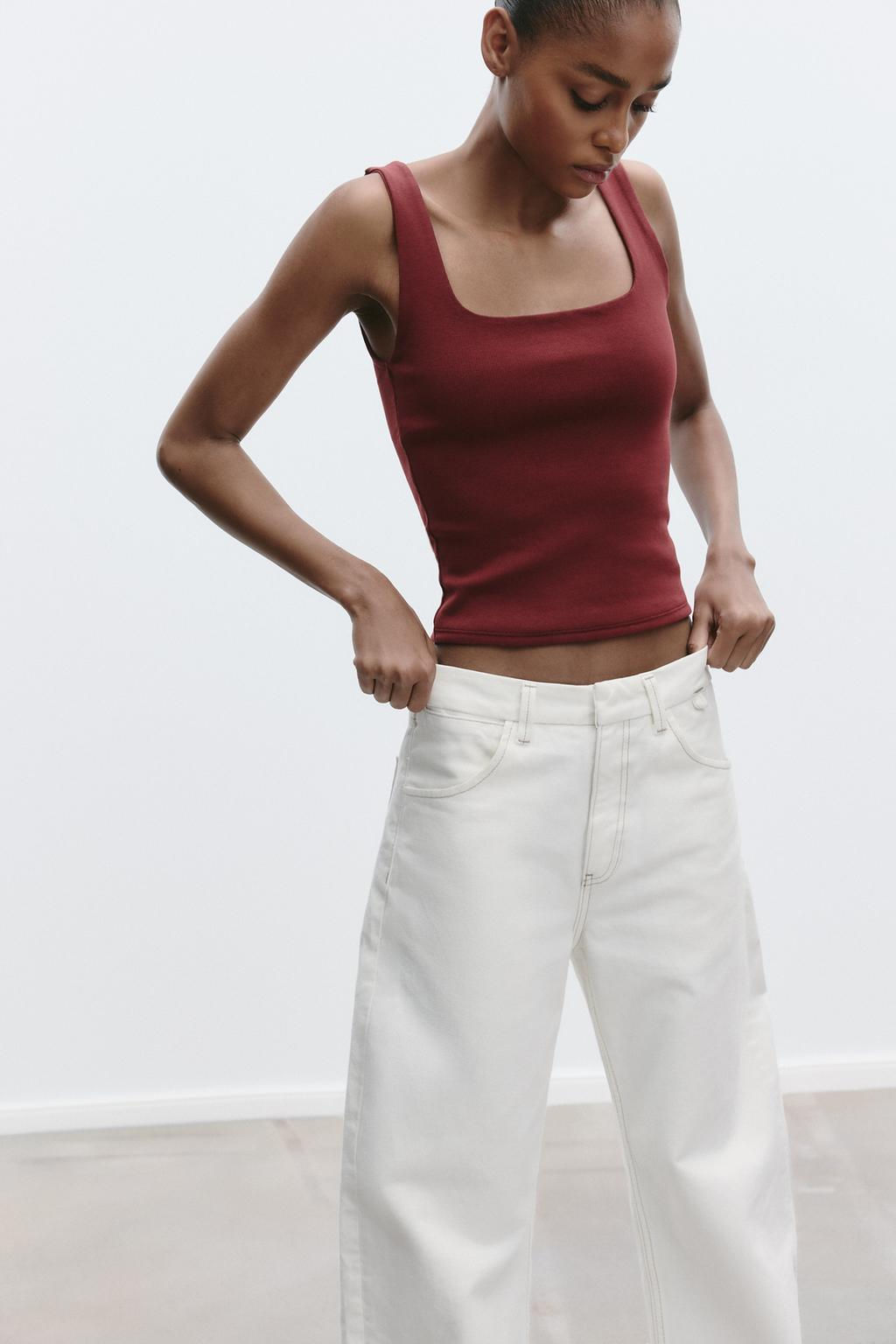 WIDE STRAP VEST TOP - Zara фото 14