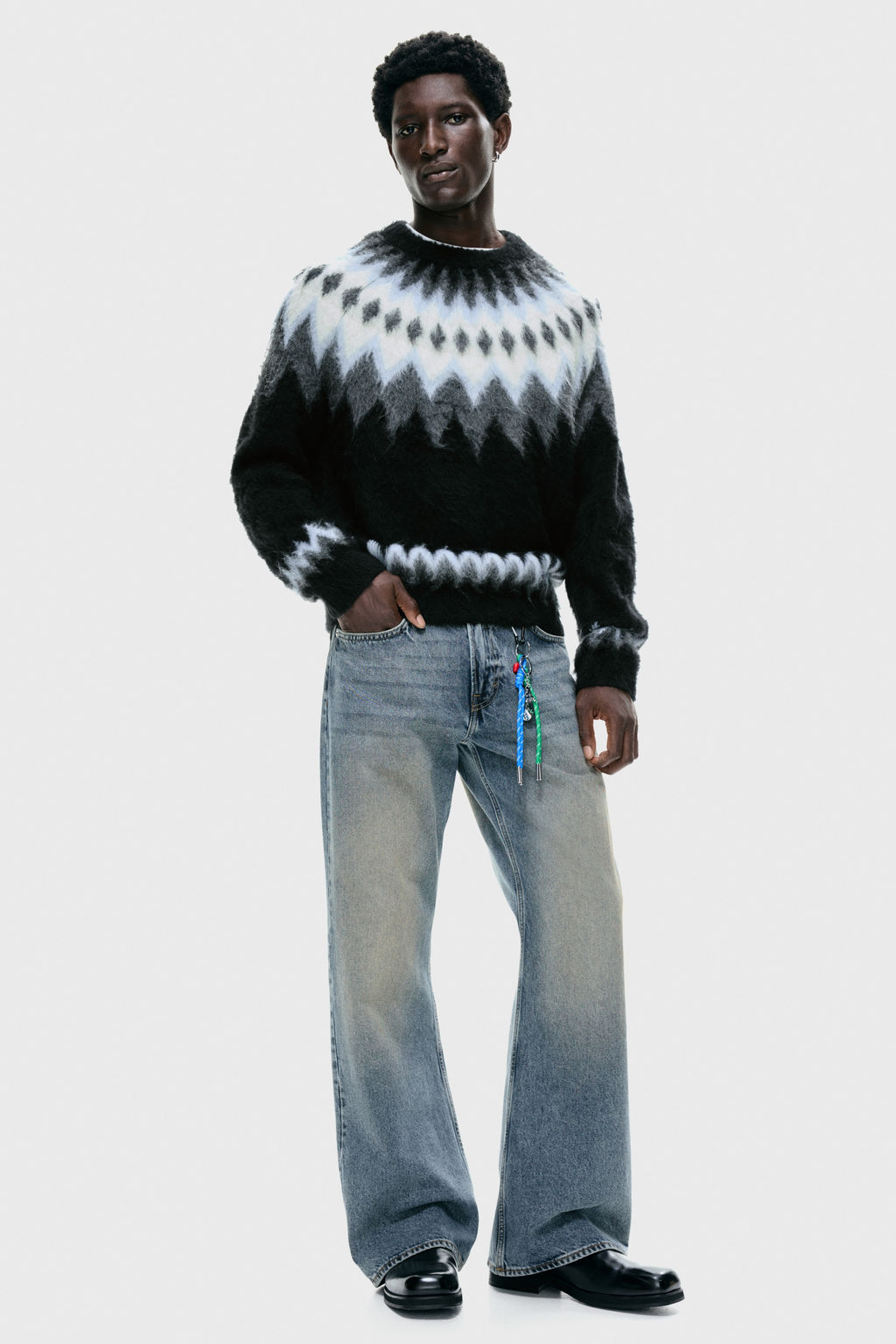 Jersey en punto jacquard Loose Fit - H&m фото 2