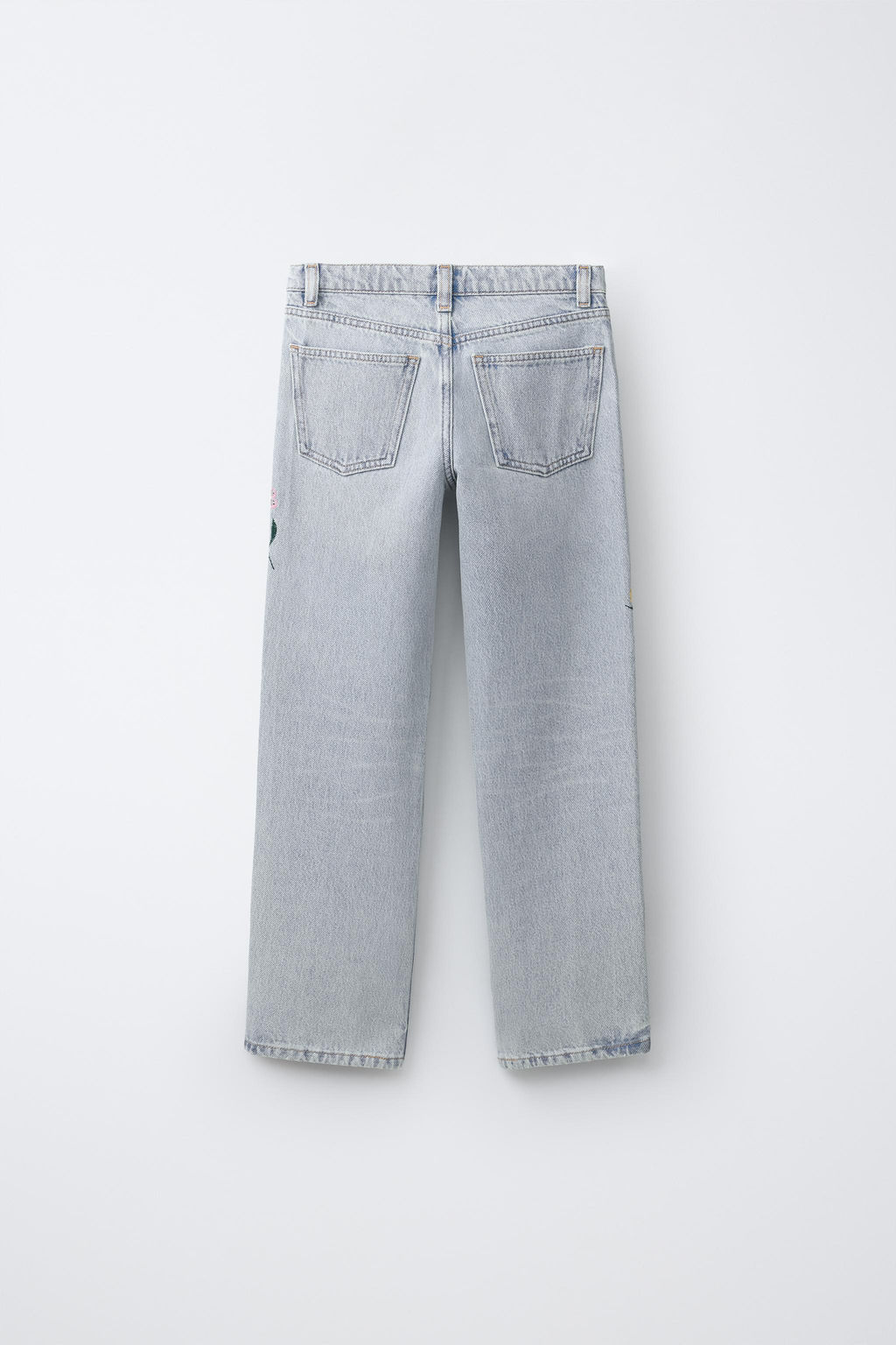 JEANS STRAIGHT FLORES BORDADAS / Azul - Zara фото 4