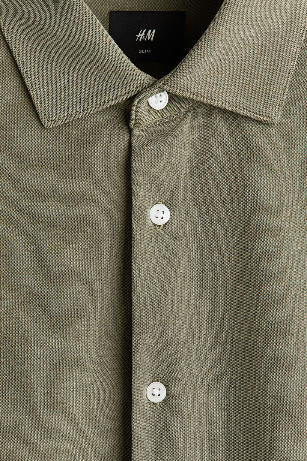 Camisa en tejido el?stico multidirecci?n Slim Fit - H&m фото 7