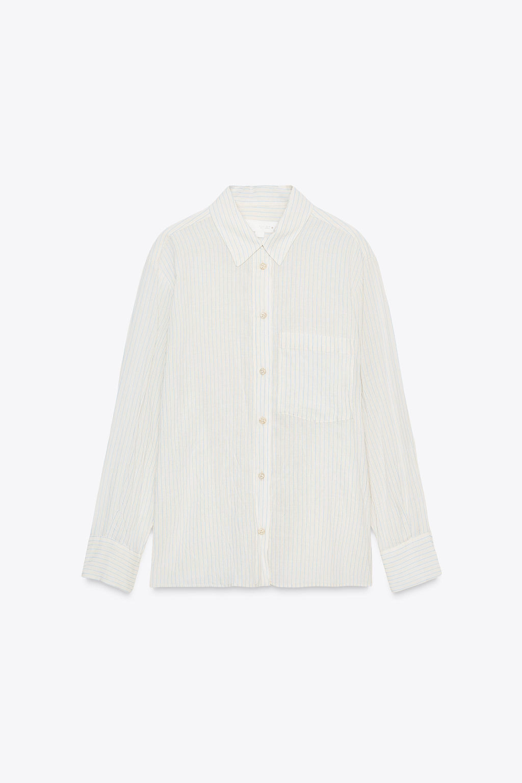 ZW COLLECTION STRIPED CRINKLED SHIRT - Zara фото 5