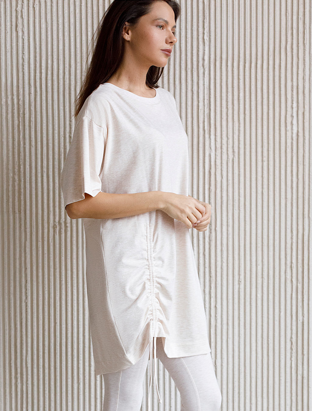 Ассиметричное платье-туника из премиального хлопка