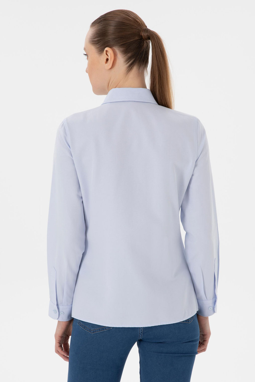 Kad_n A__k Mavi Uzun Kollu Basic G_mlek Sepette S_rpriz _ndirim - U.s. polo assn фото 5