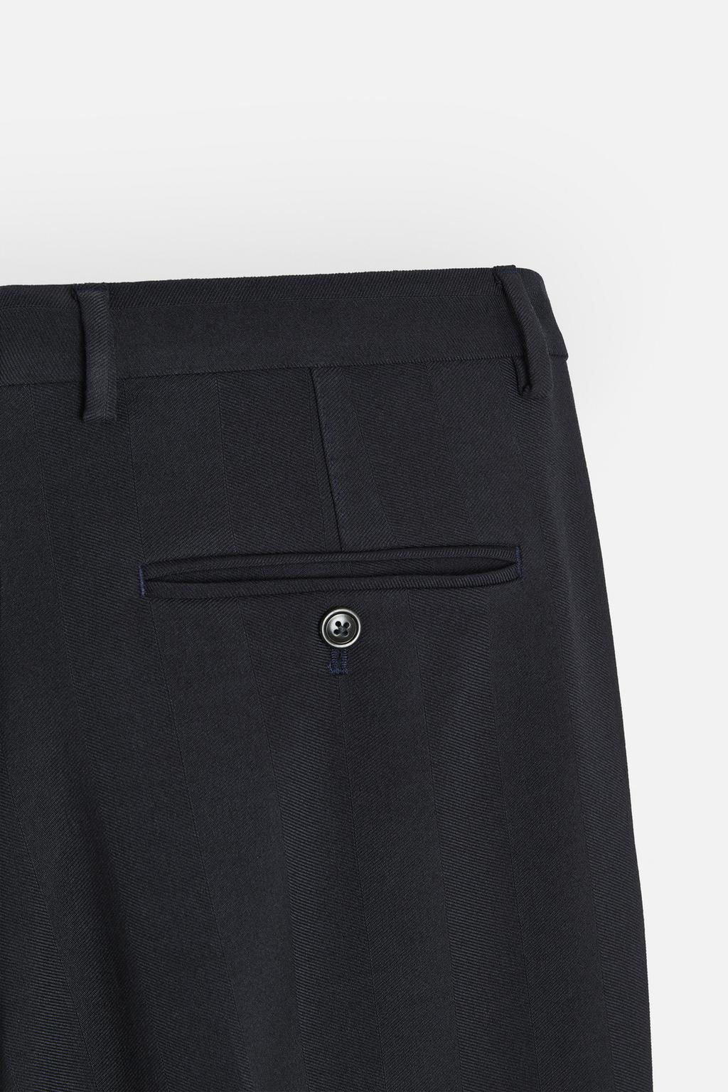 HERRINGBONE SUIT TROUSERS - Zara фото 9