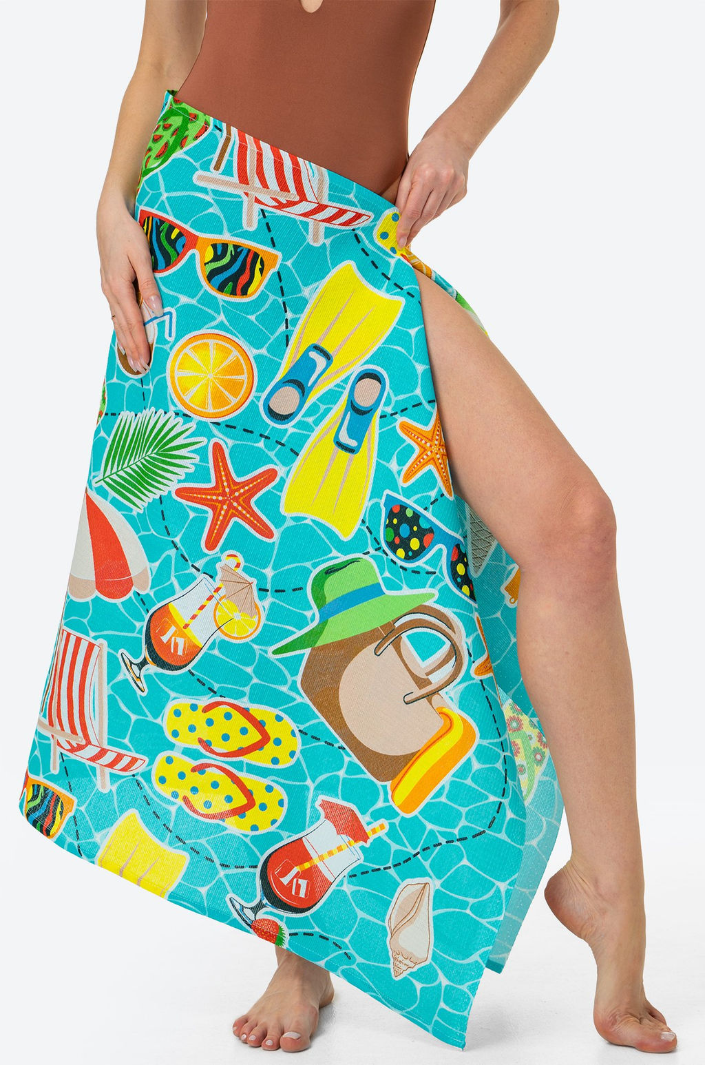 Полотенце пляжное вафельное 80x150 Happy Fox Home фото 5