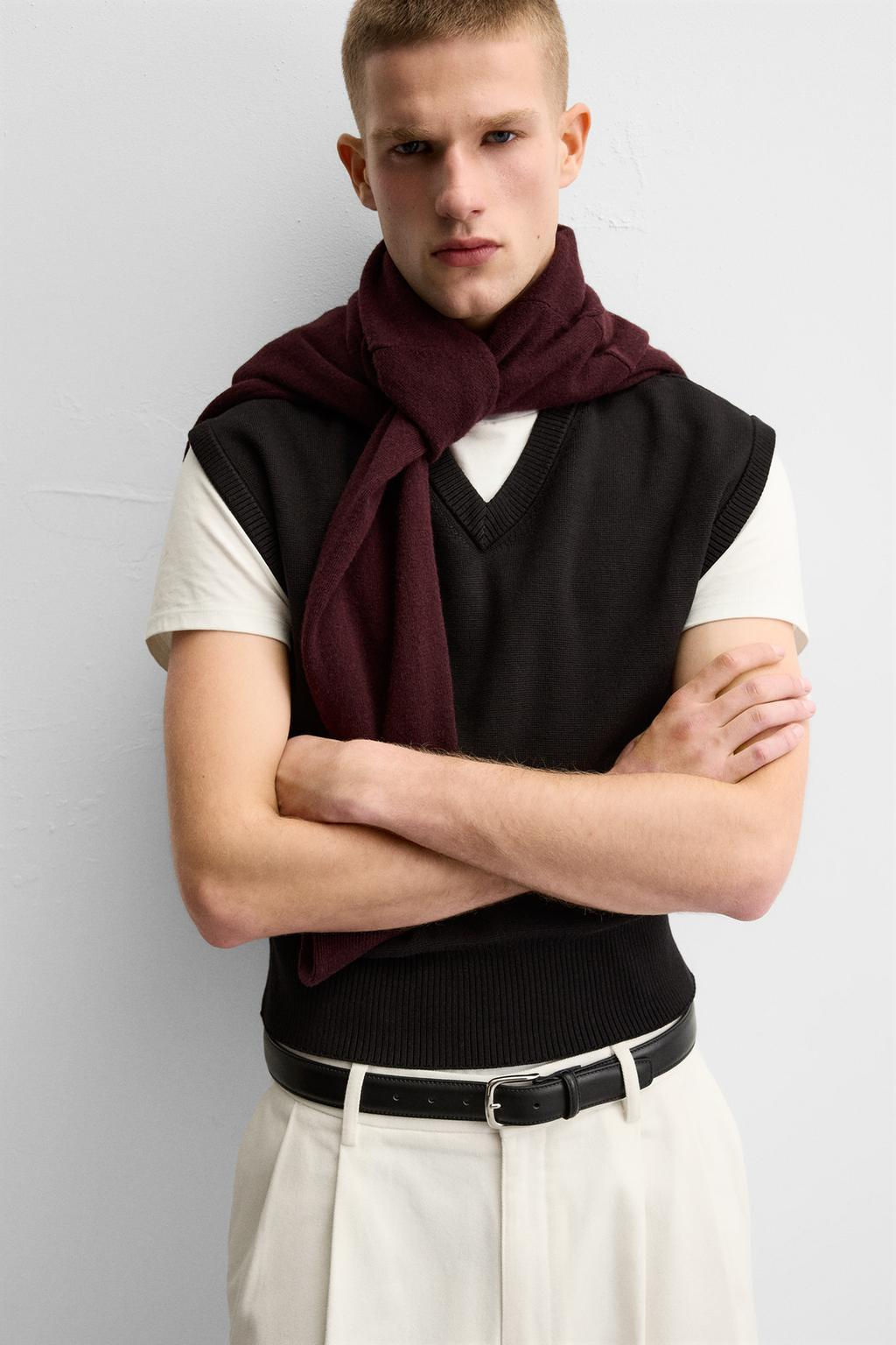 CROPPED FIT KNITTED WAISTCOAT - Zara фото 7