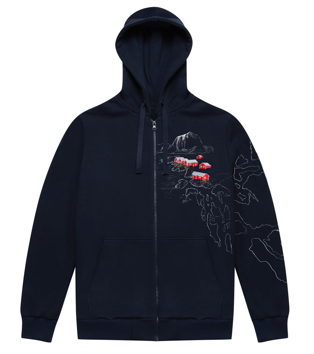 Толстовка на молнии мужская Lofoten Landscape - Captain's mate фото 6
