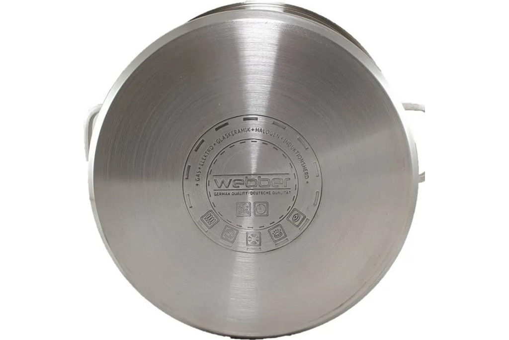 Кастрюля нерж. 10,0 л стекл. крышка 24*21 см, арт. ВЕ-128-10L