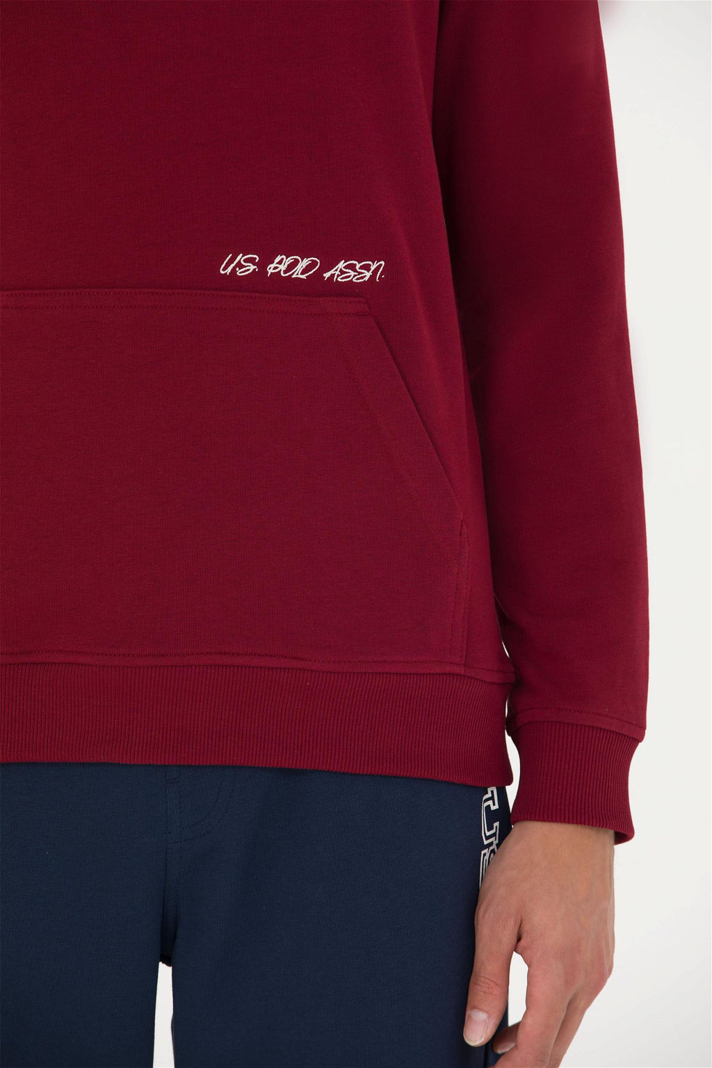 U. S. Polo Assn Мужская бордовая красная толстовка с капюшоном - U.s. polo assn фото 14