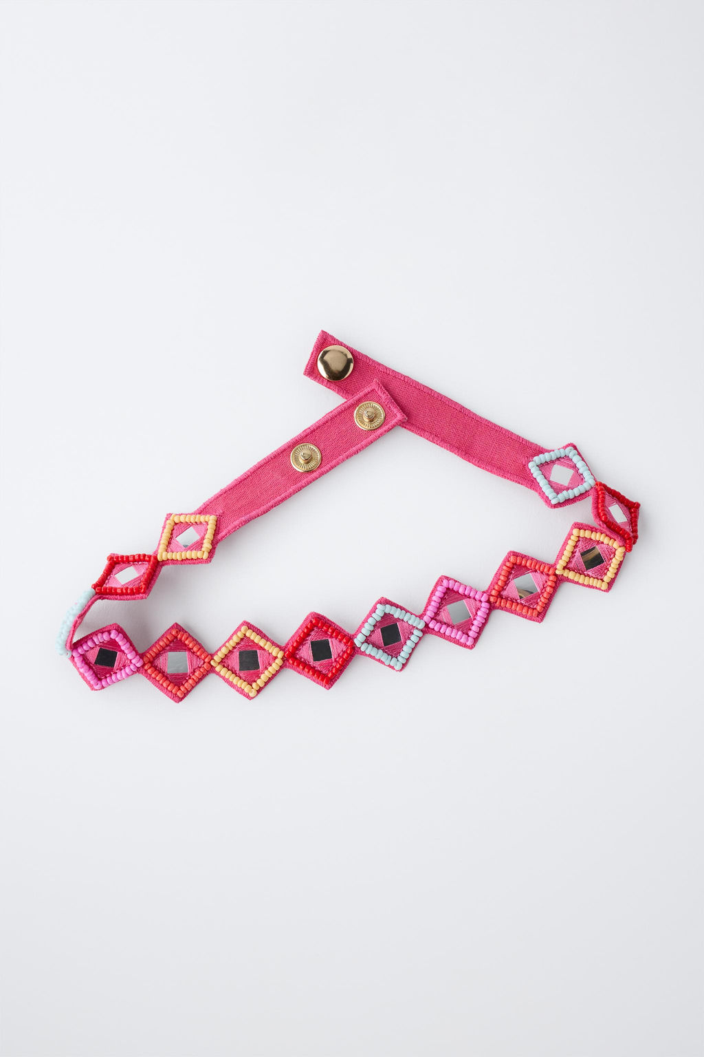 CHOKER ABALORIOS Y ESPEJOS / Fucsia - Zara фото 3