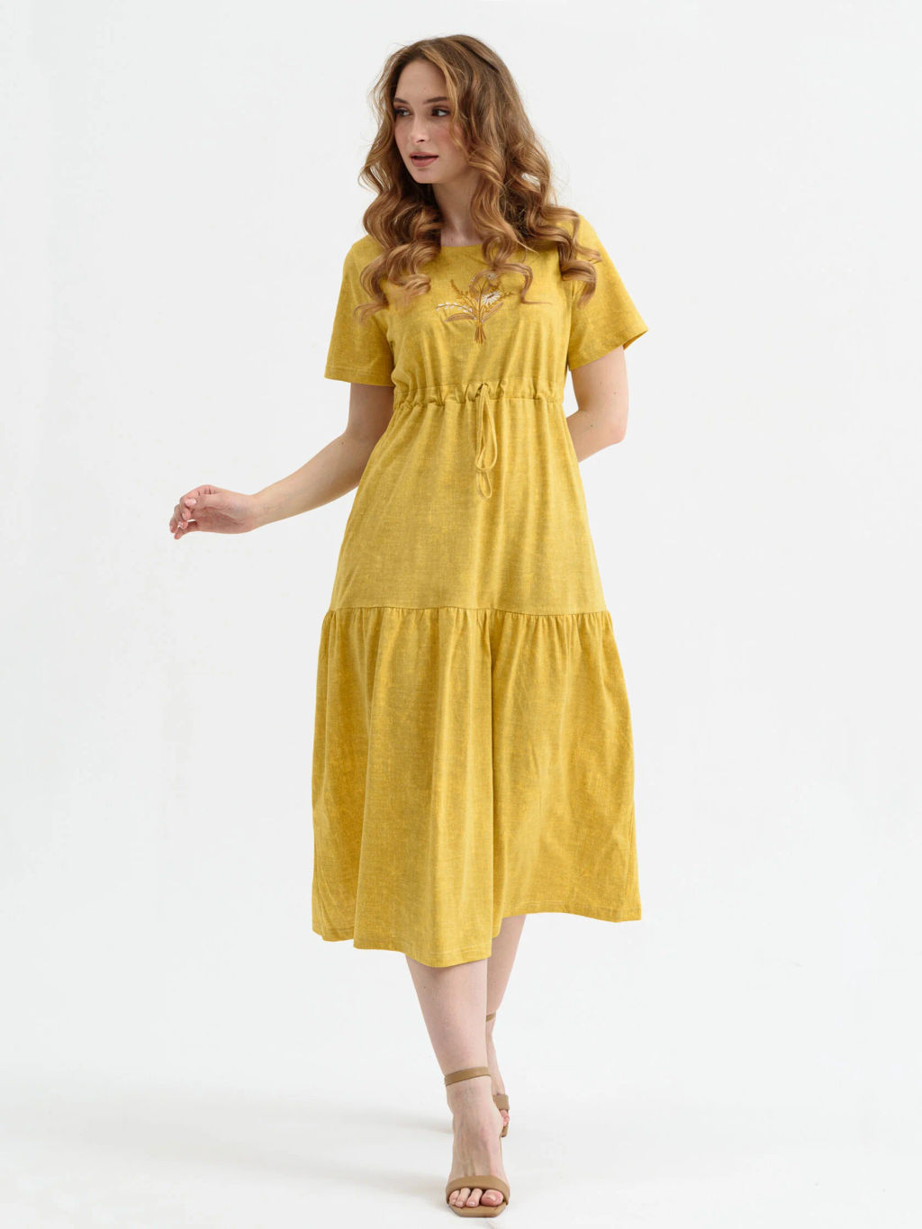 Платье 100% хлопок  Майский букет - Оптима фото 7