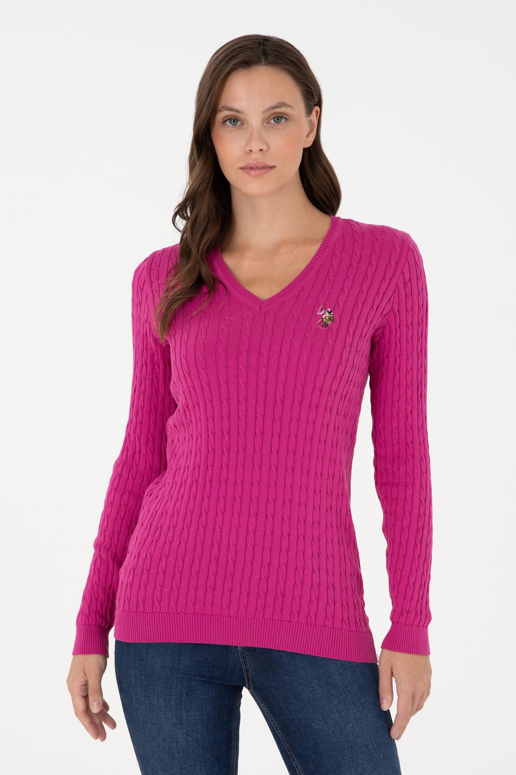 Женщина Fuchsia Basic Sweater Surprise Discount в корзине - U.s. polo assn фото 8
