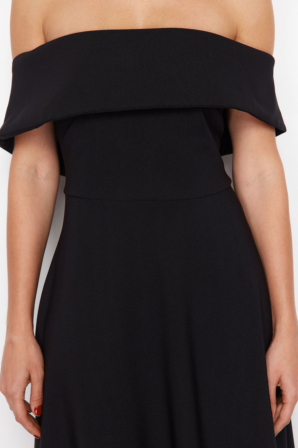 TRENDYOLMILLA Siyah Yaka Detayl? A-Kesim Dokuma S?k Abiye Elbise TPRSS24EL00210 фото 15