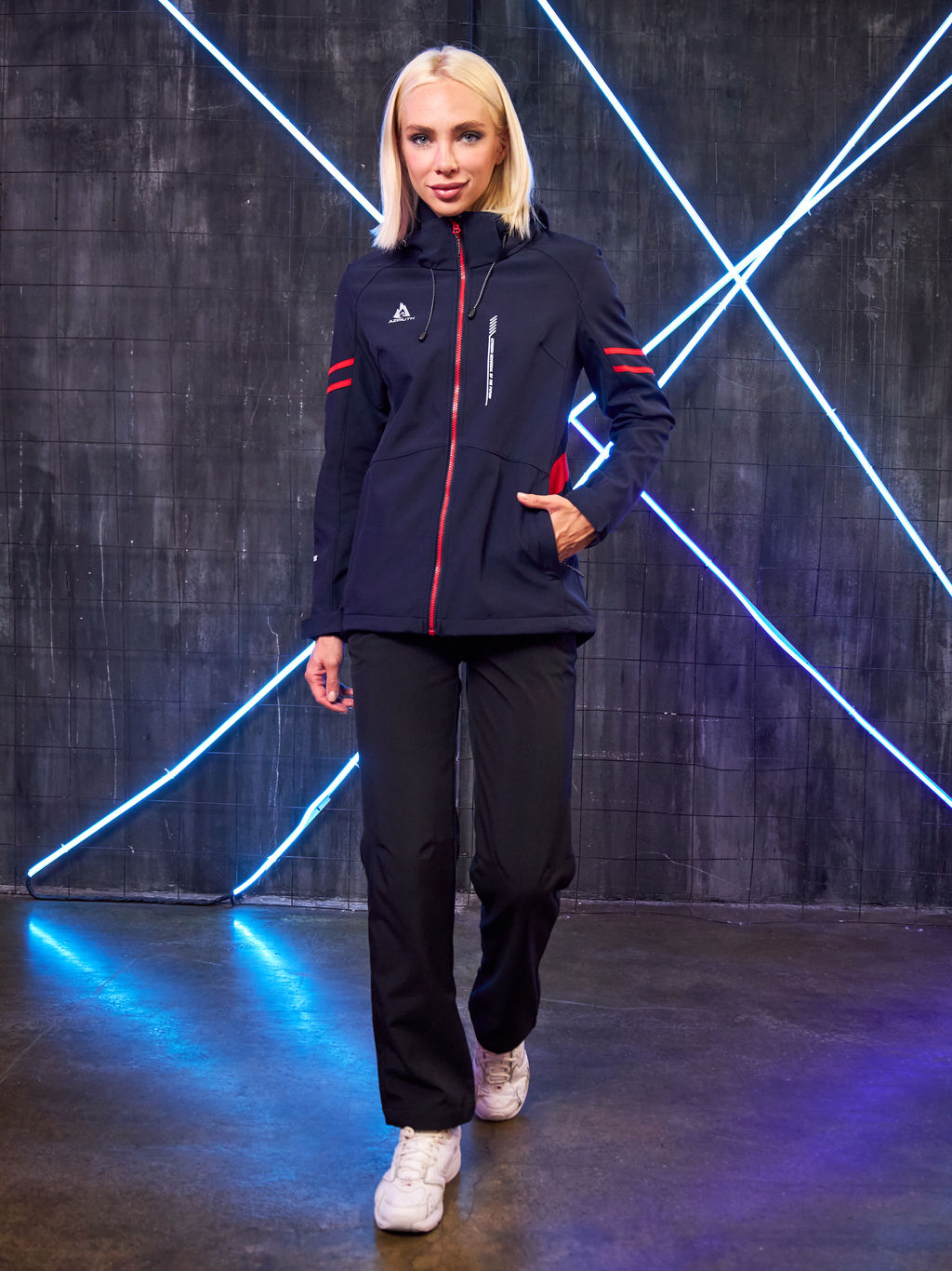 Женская мембранная куртка виндстоппер на флисе Azimuth Заря 124/23982_705 Темно-Синий  фото 7